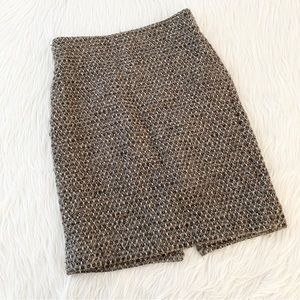 J.Crew Brown Tweed Pencil Skirt
